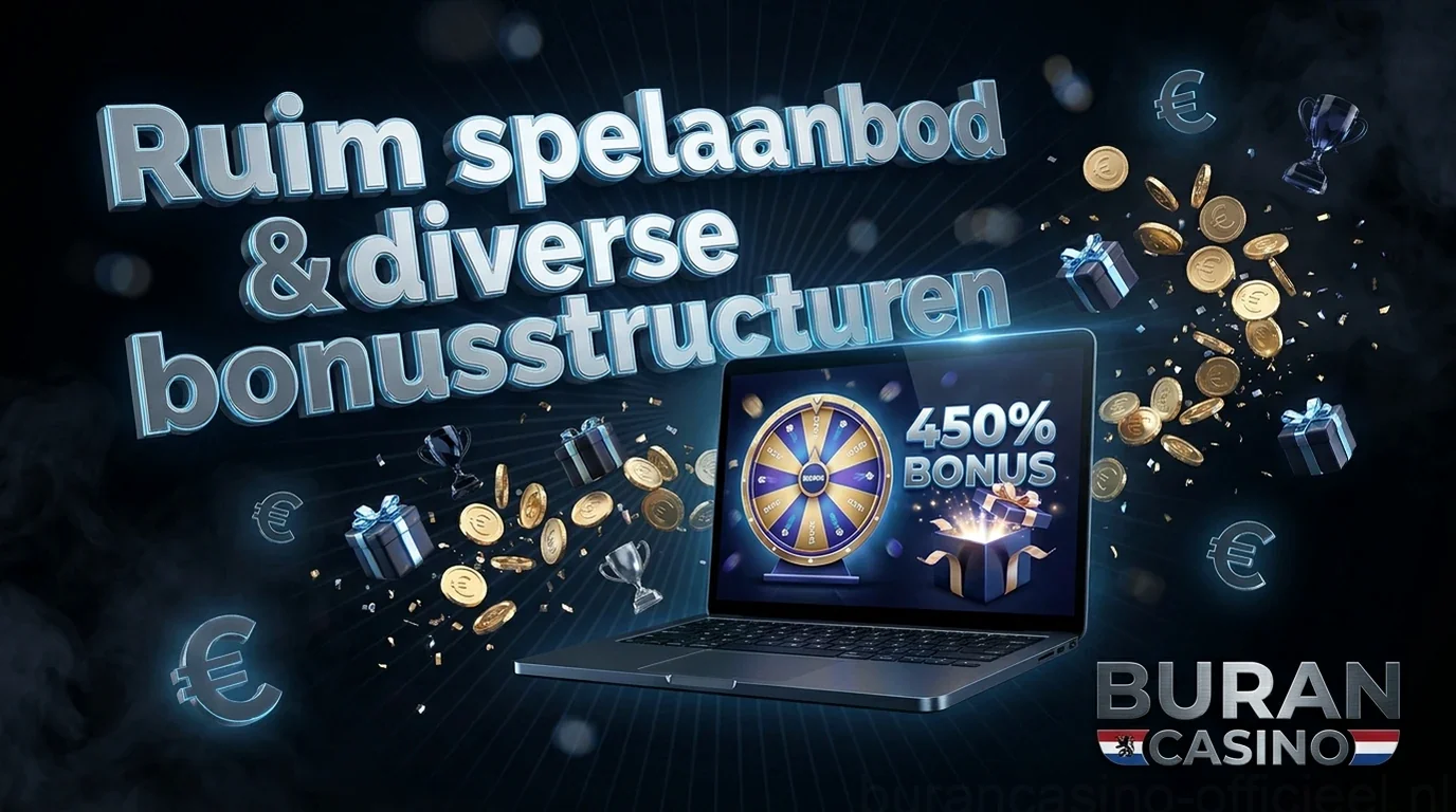 Ruim spelaanbod &diverse bonusstructuren